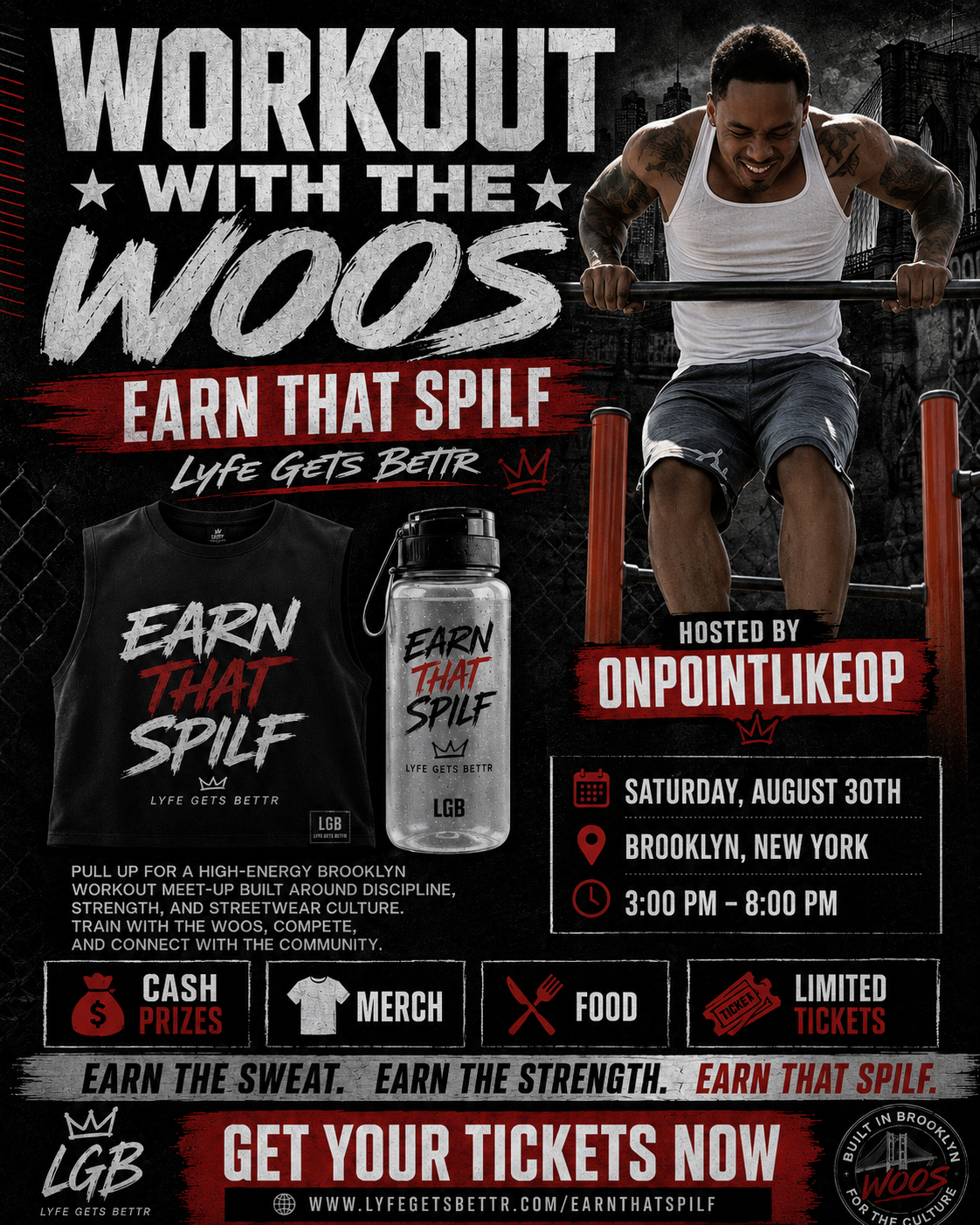 Workout With The Woos: Earn That Spilf Brooklyn Fitness Meet-Up TICKET