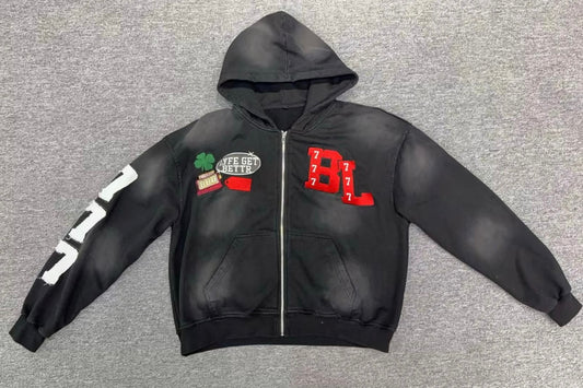 Black “ Lucky 7 “Hoodie