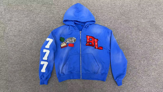 Blue “ Lucky 7 “ Hoodie
